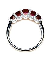 Ringe Sommer Dame Classici in Weißgold Rubino 1.47 Ct RUB CT 1.47 DIA CT 0.41 - RUB CT 1.47 DIA CT 0.41